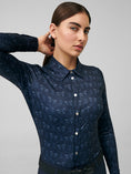 Load image into Gallery viewer, Estelle Running Horse LS Shirt  / Navy
