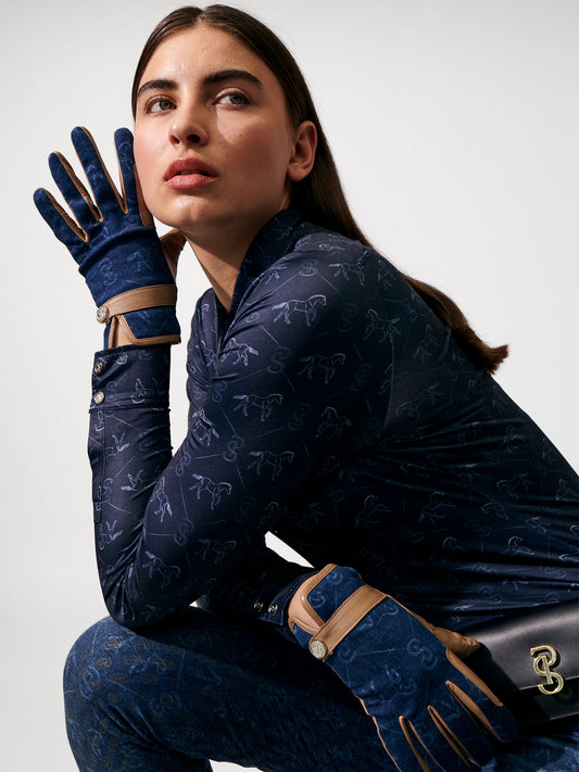 Running Horse / Denim Gloves