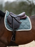Load image into Gallery viewer, Saddle Pad Jump, Ruffle Pearl / Steel Blue
