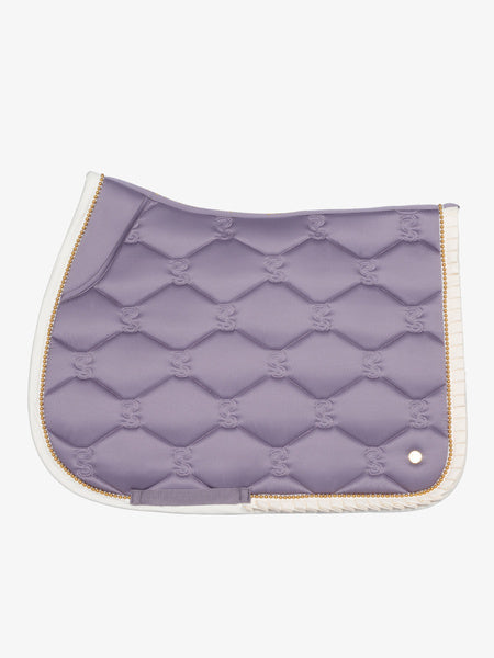 Saddle Pad Jump Ruffle Pearl / Lavender Grey