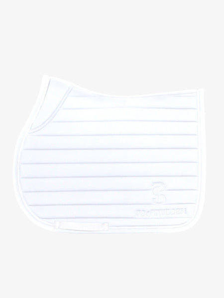 Stripe Dressage Saddle Pad / White