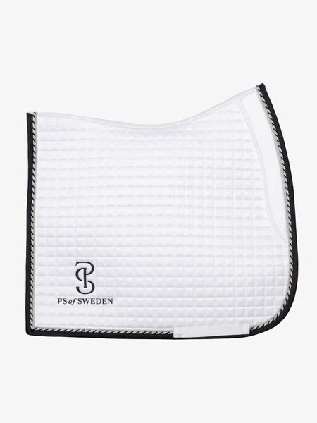 Saddle Pad Competition Pro Dressage / White w Black trim