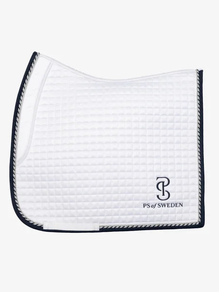 Saddle Pad Competition Pro Dressage / White w Black trim