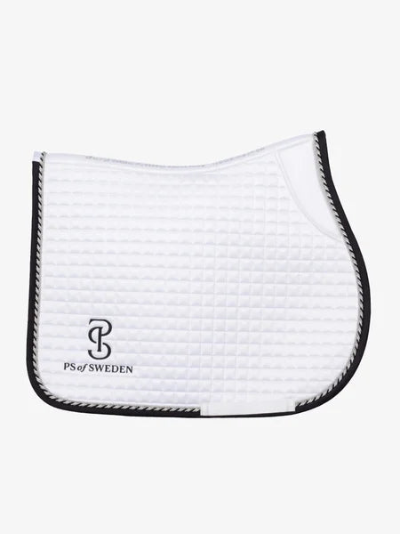 Saddle Pad Competition Pro Jump / White w Back Trim