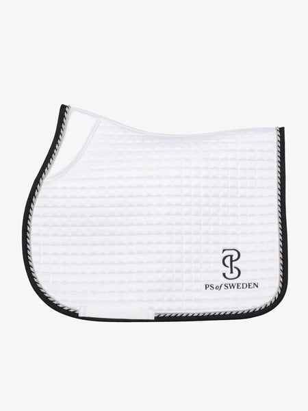 Saddle Pad Competition Pro Jump / White w Back Trim