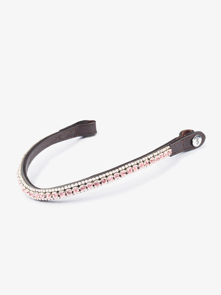 Browband Pink Delight / Brown Leather
