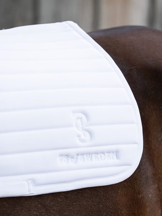 Stripe Jump Saddle Pad / White