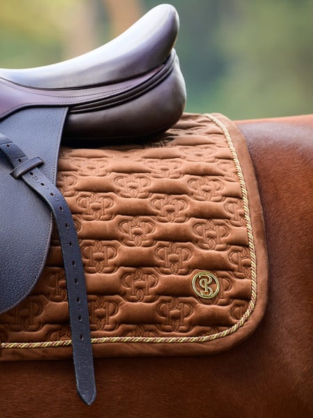 Saddle Pad Velvet Monogram, Jump  - NEW -