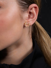Load image into Gallery viewer, Pierced Horse Shoe Earrings / Gold ( NEW )
