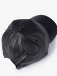 Load image into Gallery viewer, Caitlyn Leather Imitation Cap / Black - NEW -
