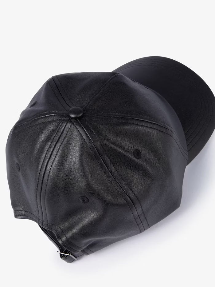 Caitlyn Leather Imitation Cap / Black - NEW -