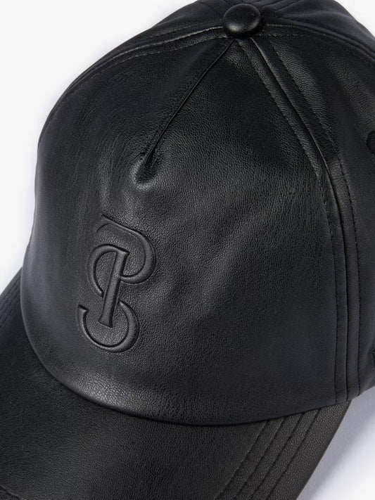 Caitlyn Leather Imitation Cap / Black - NEW -