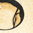 Load image into Gallery viewer, Straw Braided Faux Leather Strap Sun Hat
