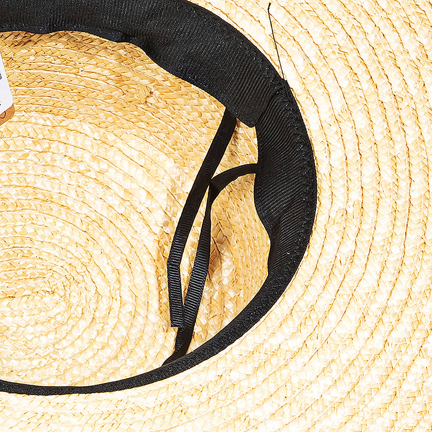Straw Braided Faux Leather Strap Sun Hat