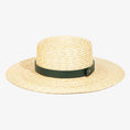Load image into Gallery viewer, Straw Braided Faux Leather Strap Sun Hat
