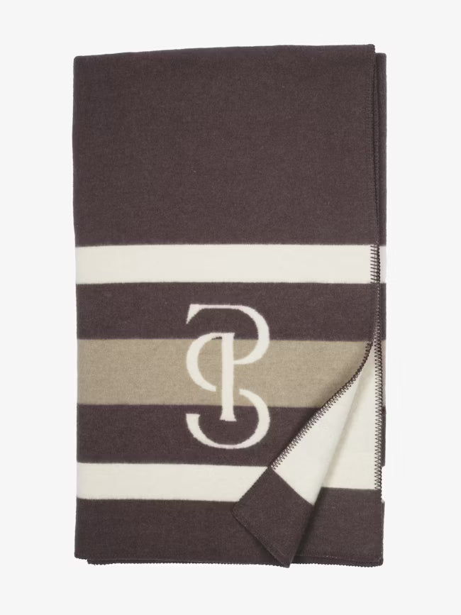 Striped Wool Blanket /Brown ( Used in Pop Up store display )
