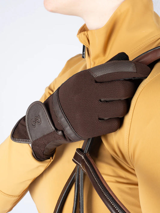 Mesh Riding Gloves / Coffee