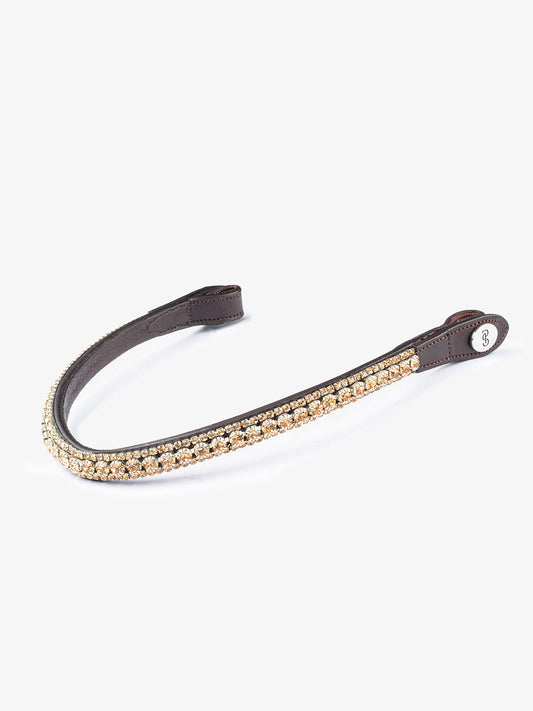 Browband Onyx, Golden Delight / Brown Leather