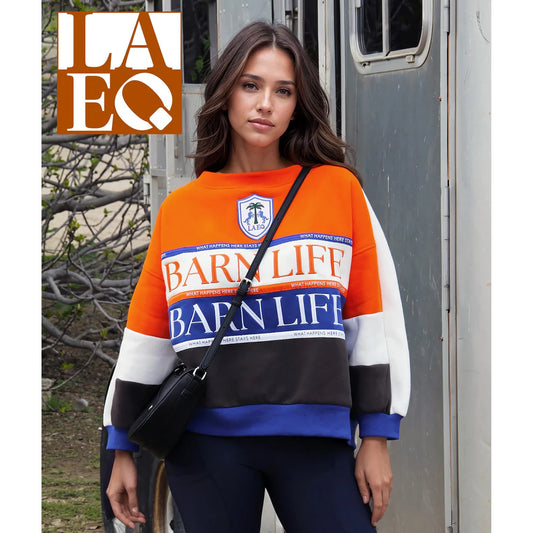 The LA LA 'Barn life' Sweatshirt / Orange