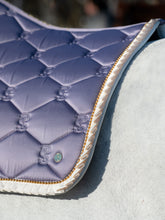 Load image into Gallery viewer, Saddle Pad Jump Ruffle Pearl / Lavender Grey
