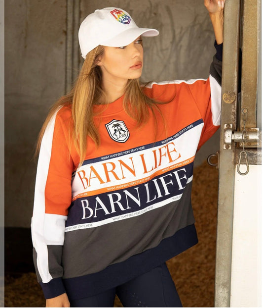 THE LA LA 'BARN LIFE' SWEATSHIRT/ Stained by weather