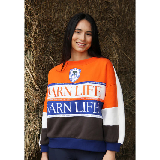 The LA LA 'Barn life' Sweatshirt / Orange