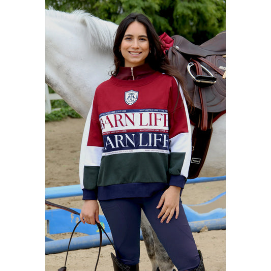 The LA LA 'Barn life' Sweatshirt / Burgundy