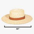 Load image into Gallery viewer, Straw Braided Faux Leather Strap Sun Hat
