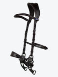 Load image into Gallery viewer, This hackamore has been designed to give your horse the best possibilities for top performance; function and style all in one piece. The hackamore noseplate can easily be replaced with either shiny croco leather, matte croco leather, sheepskin or our Swarovski crystal pieces.
