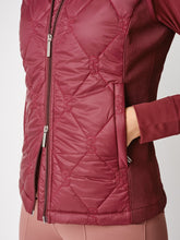 Load image into Gallery viewer, Padded vest with all-over monogram logo quilt and stretchy ribbed side panels
