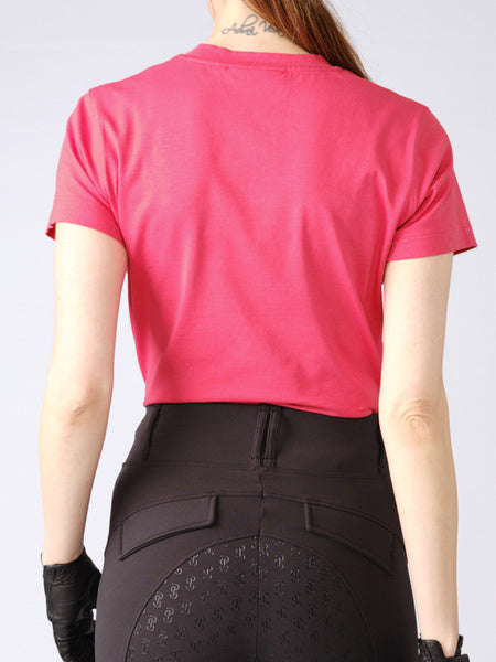 Signe S/S Cotton Tee  / Berry pink