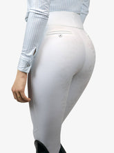 Load image into Gallery viewer, High-waisted, full seat riding breeches. The riding breeches are made of a 4-way-stretch material that breathes and provides optimal movability. The full seat, shaping grip gives not only a good grip, but also a beautiful silhouette. The back pocket imitations are strategically placed to not scratch the saddle. The riding breeches are elastic at the ankles.
